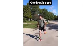 Man Runs In Every Kind Of Footwear