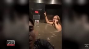 Elevator Gets Filled Up With Water, Friends Almost Drown