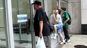 Crazy Man Screams In Front Of A Mall, Asking Why It Is Closed