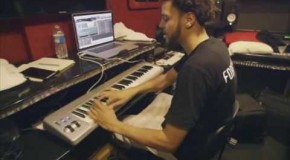 J. Cole Making Beat on his Tour Bus