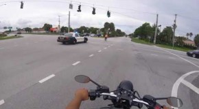 Cyclist Served With Instant Justice After Crossing Against A Green Light