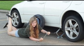 A woman’s guide to changing a tire