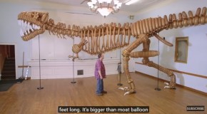 Life-Size Giant T-Rex Dinosaur Made Of Balloons