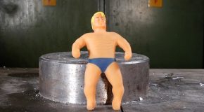 Crushing Stretch Armstrong With A Hydraulic Press