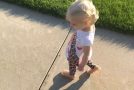 Adorable Little Girl Tries To Get Rid Of Her Shadow