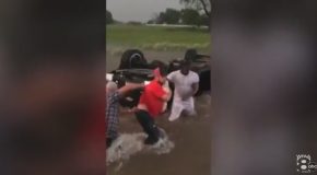 Harrowing Footage Of A Rescue During Texas Tornados