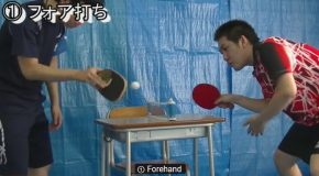 Ping Pong Practice By A Classroom Desk