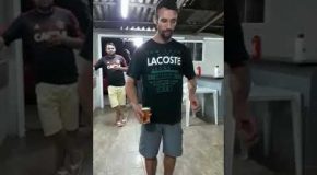 Guy Does Backflip, In Sandals, Without Spilling His Beer