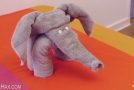 How to Make a Cute Elephant Display by Folding Towels