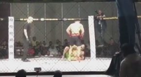 MMA Fighter Knocks Out His Opponent…