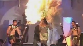 Beauty Queens Hat Goes Up In Flames