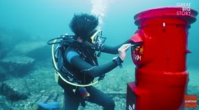The World’s Only Underwater Mailbox Was Built in Susami, Japan