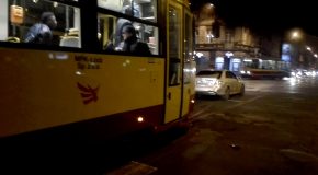 Mercedes Break Checks a Tram