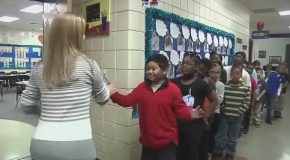 Wichita Public School’s Mueller Elementary Has a New Batch of Handshakes