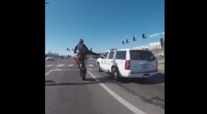 Biker Taunts a Cop Who Has No F**ks Left to Give