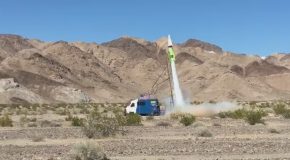 Flat Earther Tries Launching Himself Into Space With A Homemade Rocket