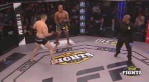 MMA Fighter Does a Flip Off his Knocked Out Opponent and Gets Disqualified