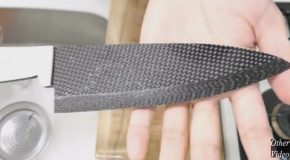 Guy Makes An Extremely Sharp Knife out of Carbon Fiber