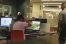 Playing Fortnite in the Library!