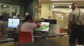 Playing Fortnite in the Library!