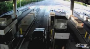 Video Shows Car Slamming Into Florida Toll Booth