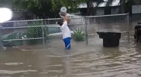 Cleaning Up A Flood With A Bucket!