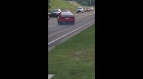 Instant Karma For Show Off In Muscle Car