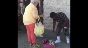 Old Lady Harasses Kid for Selling Candy Without a Business Permit