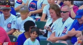 Terrible Grown Man Steals Foul Ball From Little Kid at Cubs Game