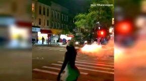 Woman Caught on Cam Launching Fireworks at NY Crowd in Brooklyn