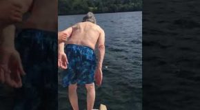 Gramps Swimming On His 102nd Birthday
