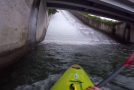 Kayaking Down Waterslide