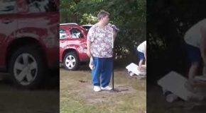 Old White Lady Rapping to Missy Elliott “Work It”