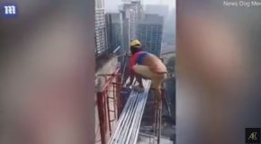 Workers Build Skyscraper Without Any Safety Equipment