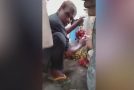 Shocking Moment Street Trader Spotted Spray Painting Grapes Red