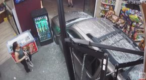 Car Crashes Through Muskegon Heights Liquor Store