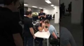 Guy Gets His Arm Broken In Arm Wrestle
