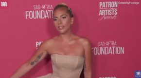 Lady Gaga Simply Slays in N#de Dress at Patron of the Artists
