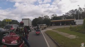 Driver Flees After Colliding with Motorcycle