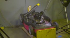 High-Speed Camera Mounted On a Spinning Lawnmower Blade