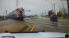 Malfunctioning Train Signal Almost Costs Cop His Life