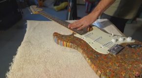 He Built a Guitar Out of 1200 Colored Pencils