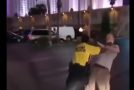 Security Guard Choke Slams Tough Guy