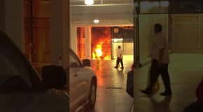 Car Bursts Into Flames After Plummeting Down Elevator Shaft
