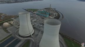 Drone Footage Captured of Cooling Towers Imploding