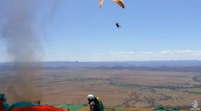 Paraglider Hit by Dust Devil