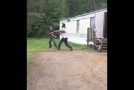 Guy Picks a Fight and Gets a Timber Tie Broken Over His Head