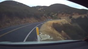 Tesla Autopilot Crashes On A Winding Mountain Road