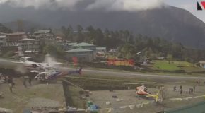Airplane Taking Off Destroys Helicopter in Horrific Accident