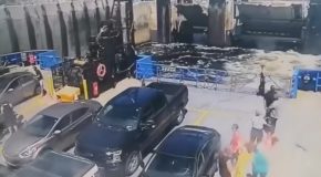 Security Camera Angle RV crash on Tadoussac Ferry boat, 24 juin 2019